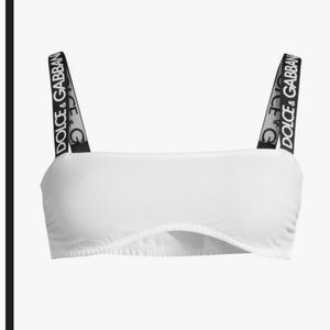 Dolce and Gabbana Pullover bra with tank logo straps